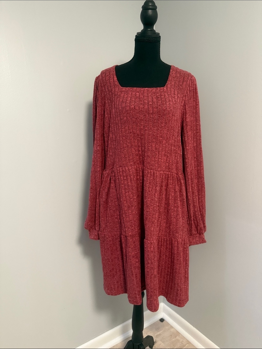 Red Long Sleeve Dress